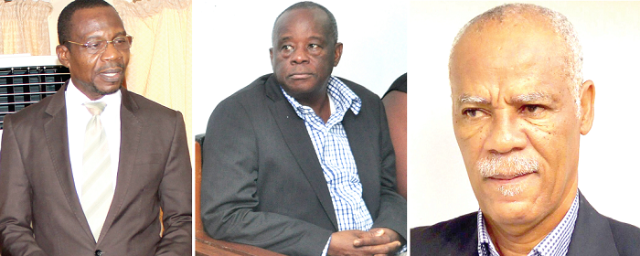 From left: Affail Monney,(current GJA president seeking re-election) Ben Assorow (GJA Election Committee Chairman) and Lloyd Evans (aspiring GJA president)