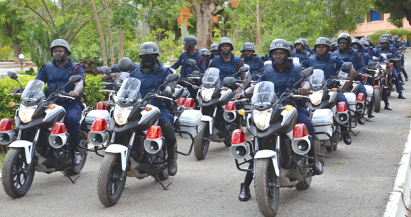 Some of the personnel of the police specialised Motobike Unit Some of the personnel of the police specialised Motobike Unit