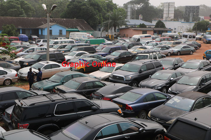 Some of the seized vehicles Some of the seized vehicles