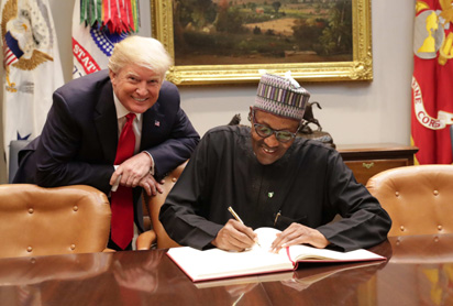 Presidents Trump and Buhari during their meeting Presidents Trump and Buhari during their meeting