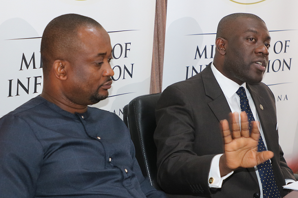 The Minister Designate for Information, Kojo Oppong Nkrumah (right) The Minister Designate for Information, Kojo Oppong Nkrumah (right)