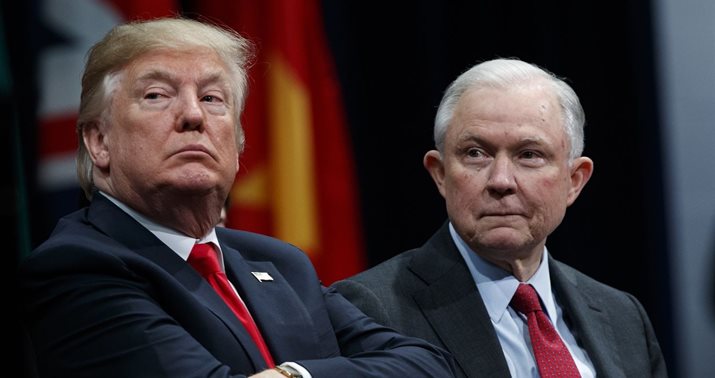 Sessions hits back at Trump