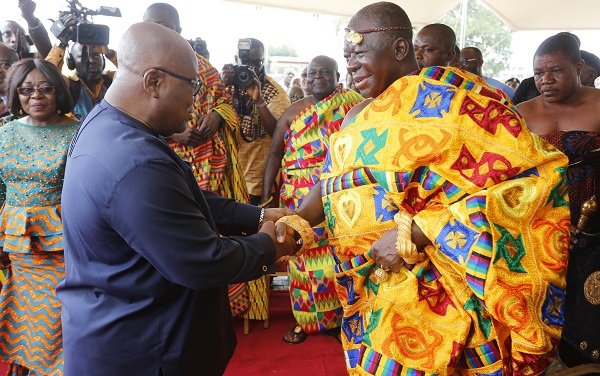 President Akufo-Addo interacting with Otumfuo Osei Tutu II President Akufo-Addo interacting with Otumfuo Osei Tutu II