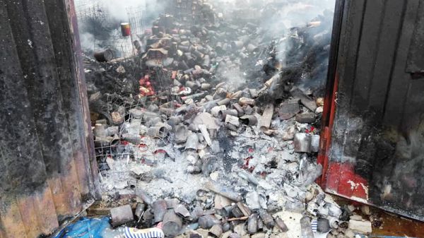 The items destroyed by the fire at Adum The items destroyed by the fire at Adum