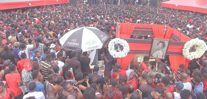 An ariel shot of the crowd which gathered at the St Martin's De Porres School at Dansoman in Accra where the one week observance of the passing of Ebony was marked. Pictures: DOUGLAS ANANE FRIMPONG & EBOW HANSON An ariel shot of the crowd which gathered at the St Martin's De Porres School at Dansoman in Accra where the one week observance of the passing of Ebony was marked. Pictures: DOUGLAS ANANE FRIMPONG & EBOW HANSON