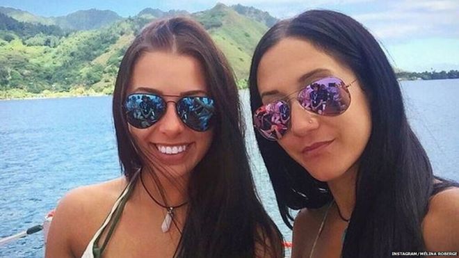 Melina Roberge (left) with Isabelle Lagacé, who was jailed last year Melina Roberge (left) with Isabelle Lagacé, who was jailed last year