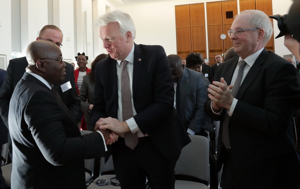 President Akufo-Addo exchanging pleasantries with Herr Armin Laschet President Akufo-Addo exchanging pleasantries with Herr Armin Laschet