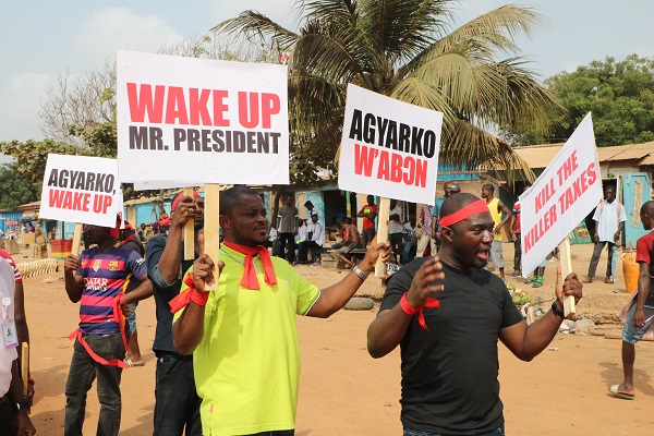 Drivers protest high fuel price