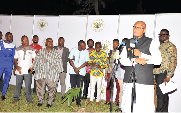 Mr Mustapha Abdul-Hamid(right), the Minister of Information, speaking at the press soiree in Accra last Friday Mr Mustapha Abdul-Hamid(right), the Minister of Information, speaking at the press soiree in Accra last Friday
