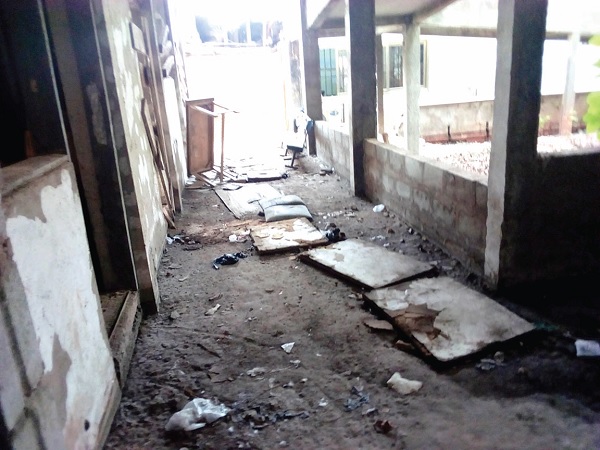 The interior of the uncompleted structure The interior of the uncompleted structure