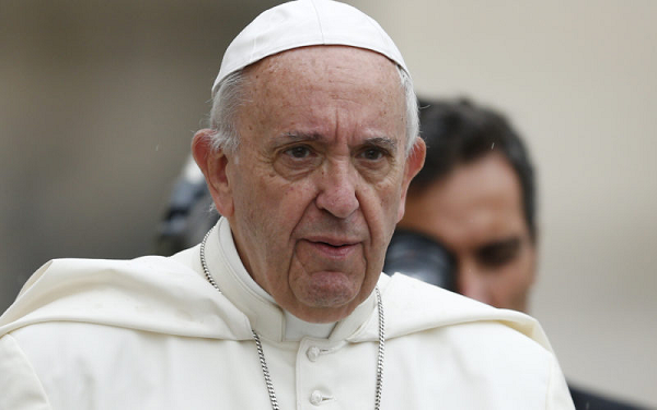 Pope says serpent temptation in Bible 'first fake news'