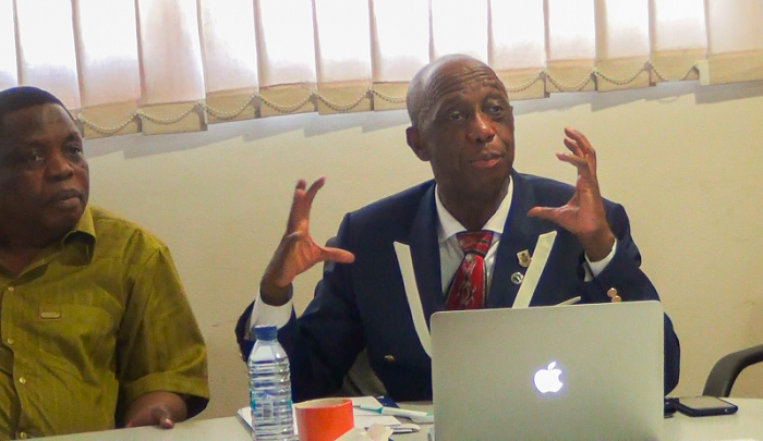 Dr thomas Mensah launching the project Dr thomas Mensah launching the project
