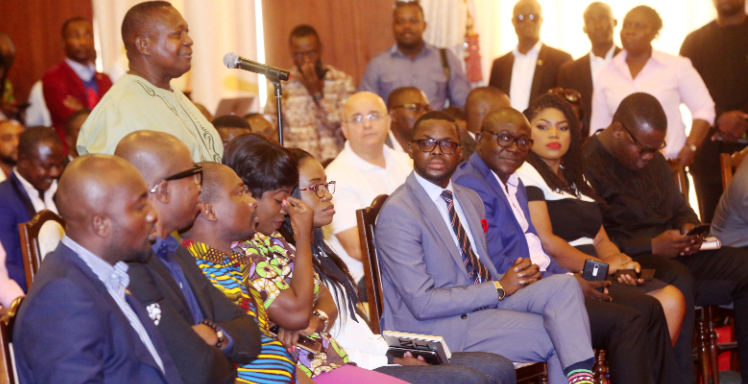 Veteran journalist Mr Ebo Quansah was among the lucky ones who asked questions. Veteran journalist Mr Ebo Quansah was among the lucky ones who asked questions.