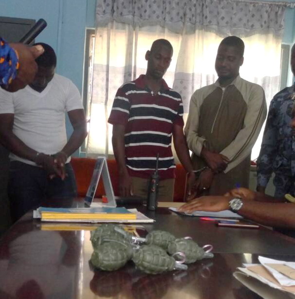 The suspects upon their arrest