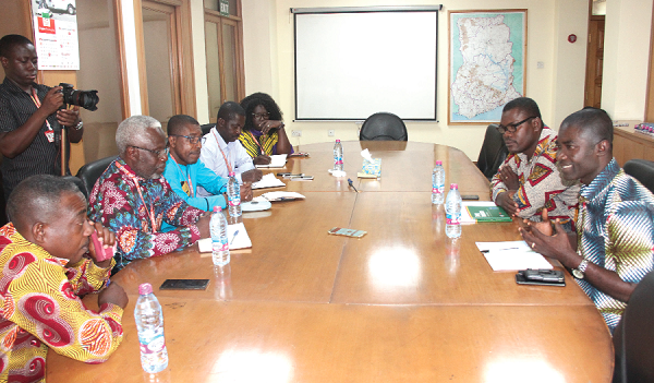 Mr George Amoh (right), the acting Executive Secretary of the National Peace Council, explaining a point to participants during the meeting. Picture: EDNA ADU-SERWAA Mr George Amoh (right), the acting Executive Secretary of the National Peace Council, explaining a point to participants during the meeting. Picture: EDNA ADU-SERWAA