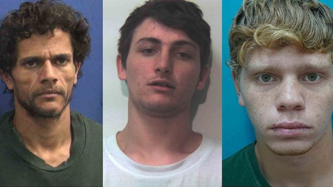 Alan McDonald (L) has been recaptured, but Brendan Bartley (C) and Darryl Councillor remain on the run Alan McDonald (L) has been recaptured, but Brendan Bartley (C) and Darryl Councillor remain on the run