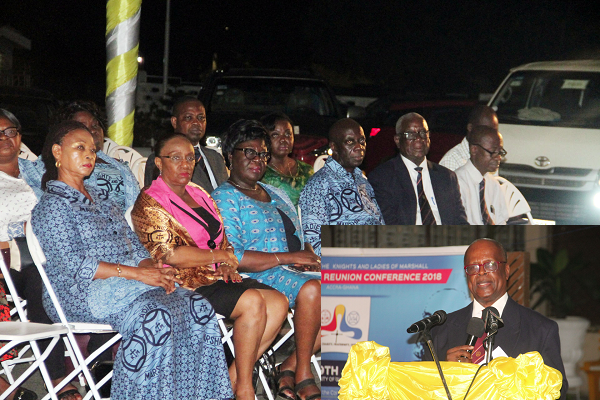 Sir Kt Bro Ambrose Yennah (inset) addressing the press conference