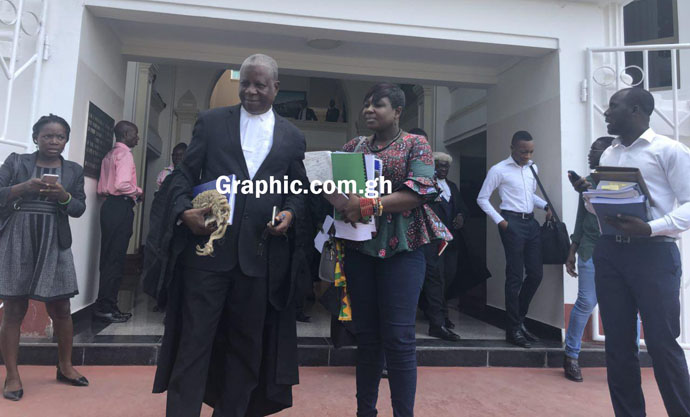 The applicant, Fafali Nyonator , with her lawyer, Mr Chris Ackumey, after the court ruling The applicant, Fafali Nyonator , with her lawyer, Mr Chris Ackumey, after the court ruling