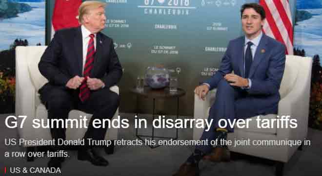 G7 summit ends in disarray as Trump abandons joint statement