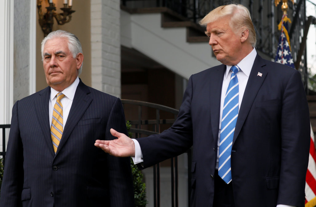 Trump shows Tillerson the door Trump shows Tillerson the door