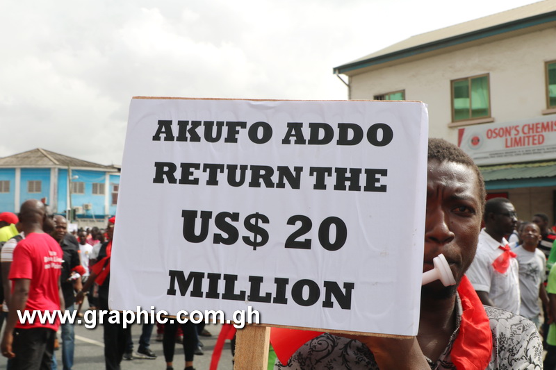 How the ‘Ghana First’ demonstrators communicated with placards