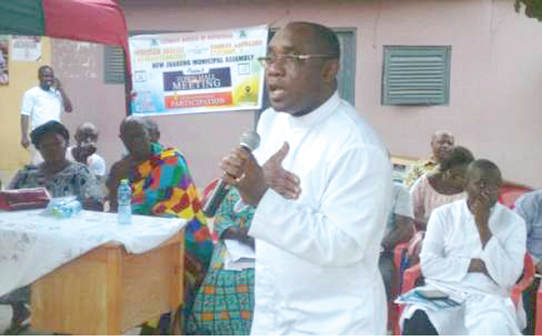 Rev. Fr. Clement Kwesi Adjei addressing the gathering