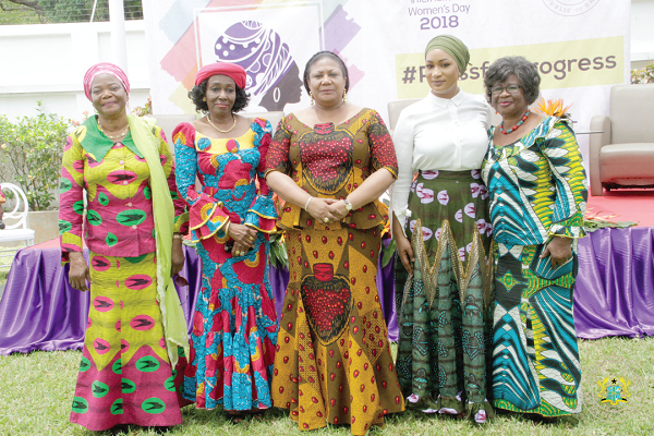 Mrs Rebecca Akufo-Addo, First Lady with the wife of the Vice President, Samira Bawumia (2nd right), former First Lady, Nana Konadu Agyeman Rawlings (2nd left), Madam Fulera Limann (right) and Madam Ramatu Mahama (left) Mrs Rebecca Akufo-Addo, First Lady with the wife of the Vice President, Samira Bawumia (2nd right), former First Lady, Nana Konadu Agyeman Rawlings (2nd left), Madam Fulera Limann (right) and Madam Ramatu Mahama (left)