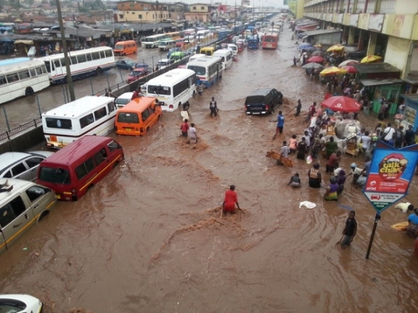 Floods at the Kaneshie Market Floods at the Kaneshie Market