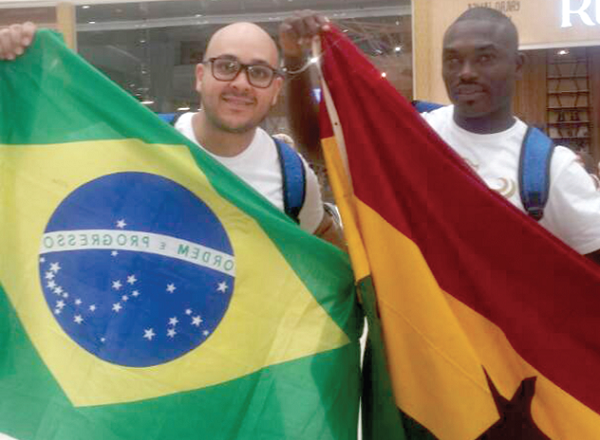 Olivierra Aryeh (right) with course instructor, Vitor Grigoleto Olivierra Aryeh (right) with course instructor, Vitor Grigoleto