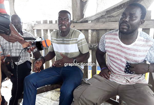 Mr Amos Appiah (middle) addressing the press conference. With him are Ebusuapayin Kojo Mensah and Kofi Mensah. Mr Amos Appiah (middle) addressing the press conference. With him are Ebusuapayin Kojo Mensah and Kofi Mensah.