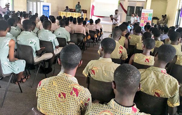 A section of the students during the sensitisation training A section of the students during the sensitisation training