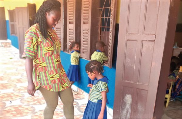 Madam Ama, makes school filled with fun for her children. Madam Ama, makes school filled with fun for her children.