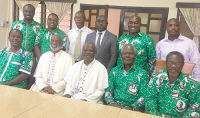 Archbishop Charles Gabriel Palmer-Buckle (seated 2nd left) and Archbishop Mathias Kobina Nketsiah (seated 3rd left) with some member of the National Executive Committee Archbishop Charles Gabriel Palmer-Buckle (seated 2nd left) and Archbishop Mathias Kobina Nketsiah (seated 3rd left) with some member of the National Executive Committee