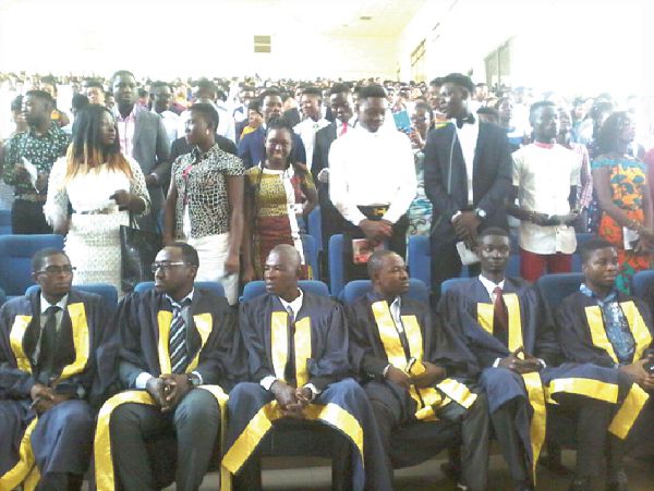 Prof. Ben Q. Honyenuga (inset), Pro-Vice Chancellor of the Ho Technical University, delivering his address Prof. Ben Q. Honyenuga (inset), Pro-Vice Chancellor of the Ho Technical University, delivering his address
