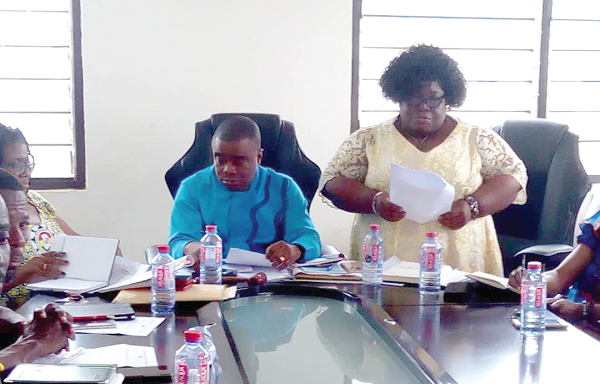 The Municipal Chief Executive (MCE) of the Ga North Municipal Assembly, Ms Gertrude Ankrah speaking at the meeting The Municipal Chief Executive (MCE) of the Ga North Municipal Assembly, Ms Gertrude Ankrah speaking at the meeting