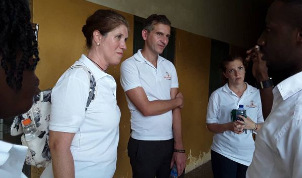 The UK team with Dr Attard in the middle and Ms Bolton (left) and Ms Fontelo being briefed on their tour of the Ankaful Psychiatric Hospital The UK team with Dr Attard in the middle and Ms Bolton (left) and Ms Fontelo being briefed on their tour of the Ankaful Psychiatric Hospital