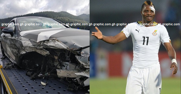 Mubarak Wakaso escapes unhurt from car accident Mubarak Wakaso escapes unhurt from car accident