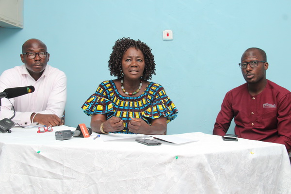 Ms Elaine Sam (middle), the President of the Institute of Public Relations (IPR), addressing journalists on the IPR Week celebration. With her are Mr Charles Adjei Tetteh (left), the Executive Secretary of IPR, and Mr Henry Nii Dottey, National Secretary, IPR. Picture: BENEDICT OBUOBI Ms Elaine Sam (middle), the President of the Institute of Public Relations (IPR), addressing journalists on the IPR Week celebration. With her are Mr Charles Adjei Tetteh (left), the Executive Secretary of IPR, and Mr Henry Nii Dottey, National Secretary, IPR. Picture: BENEDICT OBUOBI