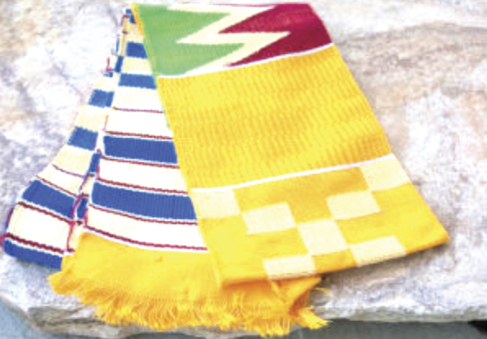 Kente strips on sale in many parts of the world. It is Ghanaian heritage Kente strips on sale in many parts of the world. It is Ghanaian heritage