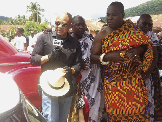 Odeneho Kwafo Akoto II (right), with the patrons of the event
