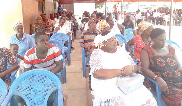  DSP Affia Tenge speaking at the police community engagement at La. Pictures: Emelia EnniN Abbey