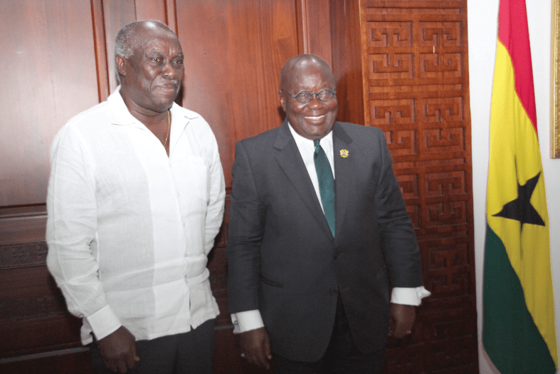 President Akufo-Addo with Mr Terrence Darko, Chairman of the SIGA Board, after the ceremony President Akufo-Addo with Mr Terrence Darko, Chairman of the SIGA Board, after the ceremony