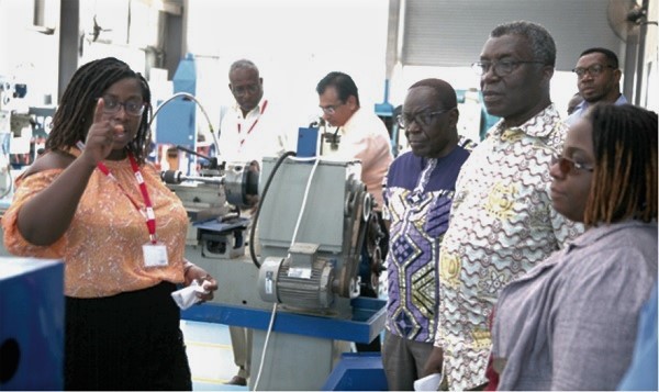  Dr Lucy Agyepong, Associate Dean, Faculty of Engineering (left) talking to Prof. Frimpong-Boateng.