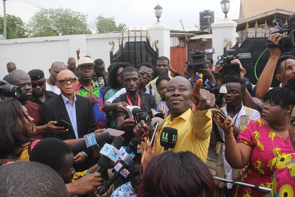 Mr Delali Brempong showing members of the Ayawaso West Wuogon Commission of Enquiry his house during the inspection. Picture: Maxwell Ocloo Mr Delali Brempong showing members of the Ayawaso West Wuogon Commission of Enquiry his house during the inspection. Picture: Maxwell Ocloo