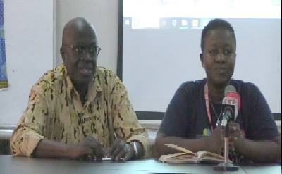 Miss Mercy Annan addressing students of the university. With her is Mr Mamadou L. Diedhoiu (left), the Dean of Business School, Wisconsin International University Miss Mercy Annan addressing students of the university. With her is Mr Mamadou L. Diedhoiu (left), the Dean of Business School, Wisconsin International University