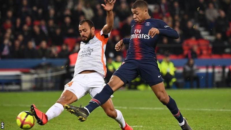 Kylian Mbappe scored his 20th goal from 19 Ligue 1 appearances this season Kylian Mbappe scored his 20th goal from 19 Ligue 1 appearances this season