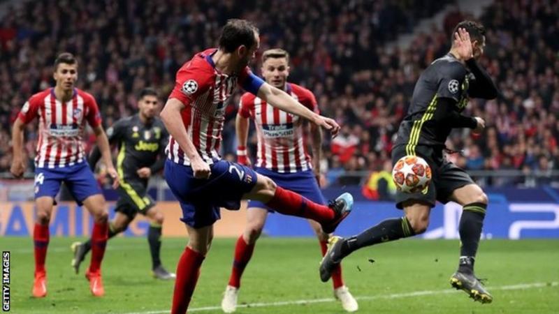 Diego Godin's goal was his first Champions League strike since 2014 Diego Godin's goal was his first Champions League strike since 2014
