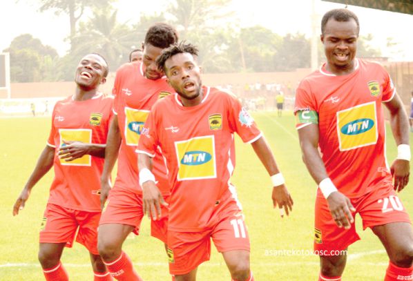 Amos Frimpong (right) will lead the Kotoko charge tomorrow Amos Frimpong (right) will lead the Kotoko charge tomorrow