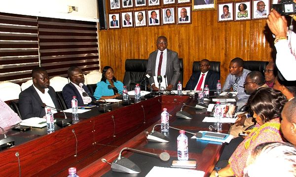 Mr Kwaku Agyemang-Manu (4th left), the Minister of Health, inaugurating the National Medicine Price Committee. Picture: EDNA ADU-SERWAA Mr Kwaku Agyemang-Manu (4th left), the Minister of Health, inaugurating the National Medicine Price Committee. Picture: EDNA ADU-SERWAA