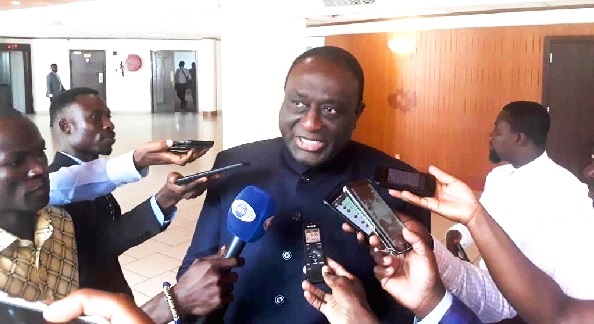 Mr Alan Kyerematen speaking to journalists after he had presented a statement on AfCFTA and Ghana's Selection as the host country for the AfCFTA secretariat in Parliament House yesterday Mr Alan Kyerematen speaking to journalists after he had presented a statement on AfCFTA and Ghana's Selection as the host country for the AfCFTA secretariat in Parliament House yesterday